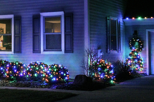 christmas lights on an ann arbor home