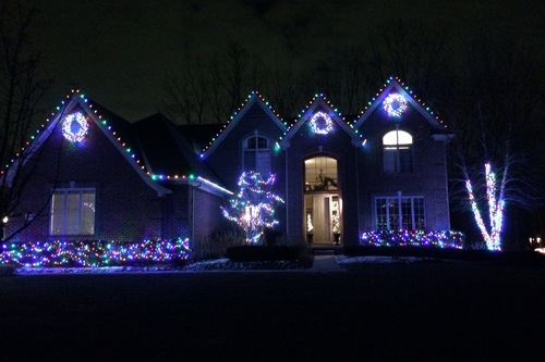 Christmas lights installed on Ann Arbor home by Xmas Delights
