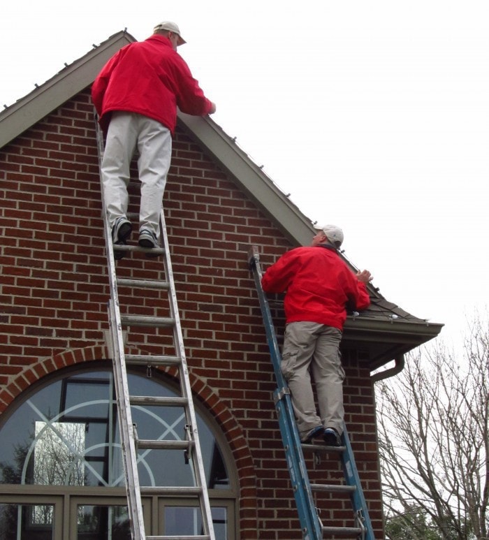 Installing Christmas Lights